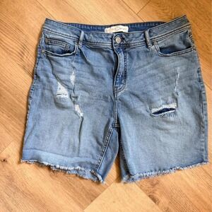 EST. 1946 Denim Distressed Bermuda Shorts Size 12
